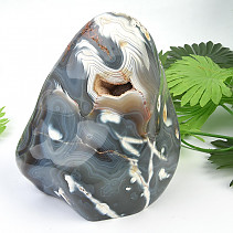 Larger decorative stone with hollow agate gray 2211g